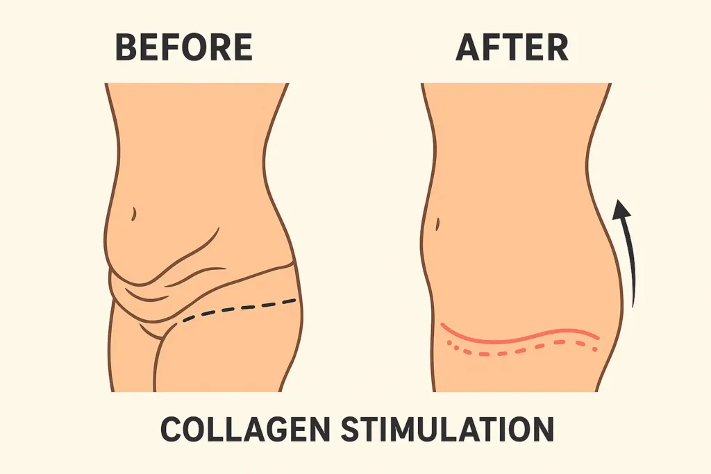 Before and after results for sagging skin after weight loss injections Teddington