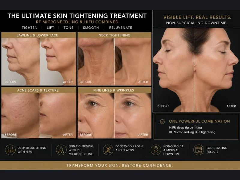 Results of combined treatment for the ultimate skin tightening treatment Teddington