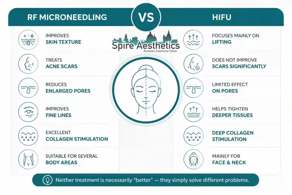 RF Microneedling vs HIFU: Which Treatment Gives Better Results Teddington?